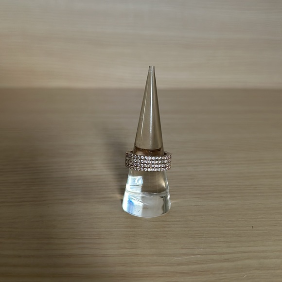 Express Rose Gold Rhinestone Ring 8 - Picture 5 of 9